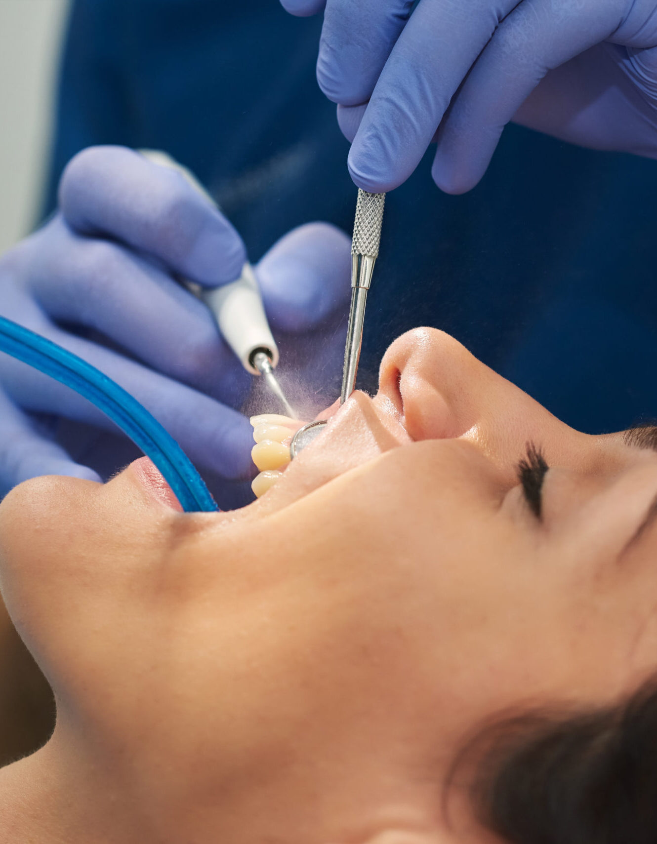 Dentists performing dental treatment