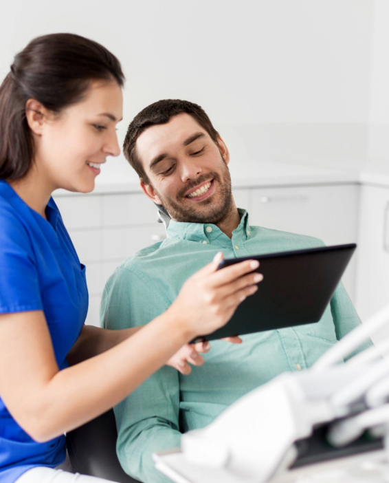 patient with dentist